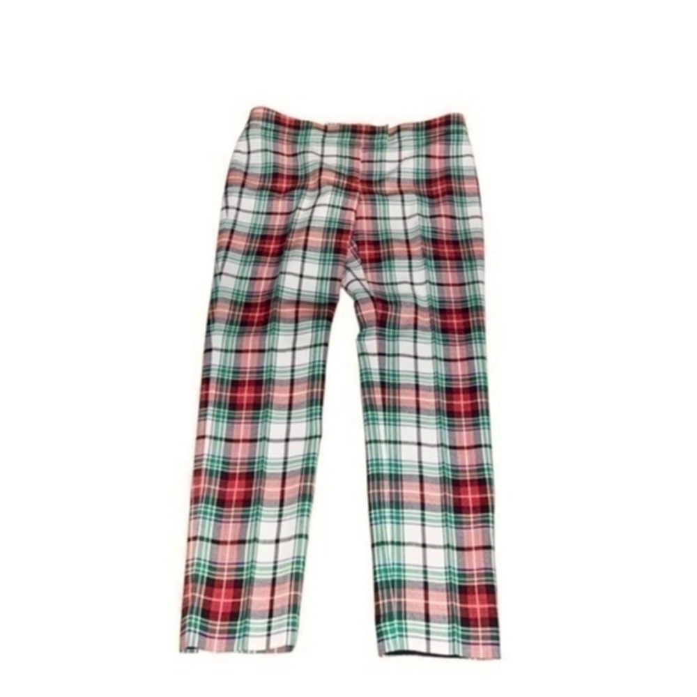 Vineyard Vines Winter Tartan Wool Blend Holiday Cropped Ankle Pants Trousers 4